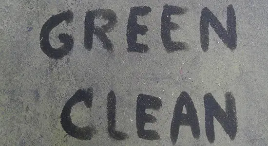 Green Clean Geschreven op de muur